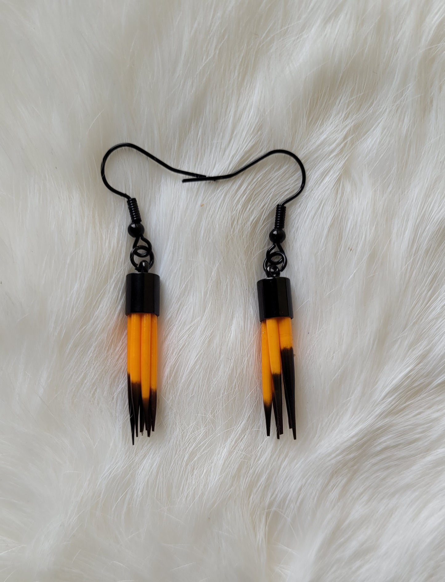 Dyed Porcupine Quill Earrings