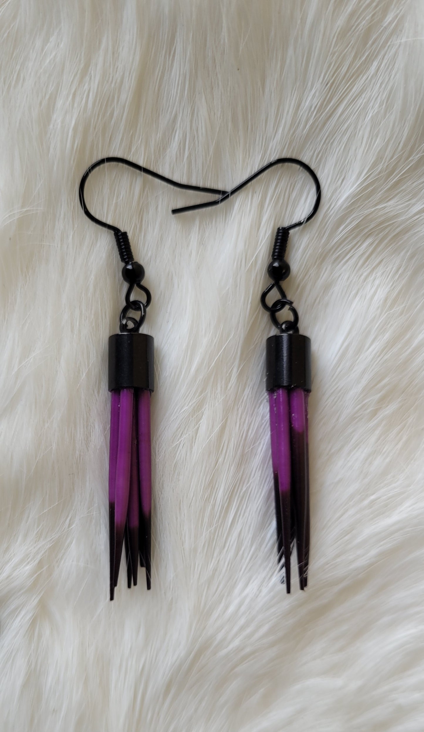 Dyed Porcupine Quill Earrings