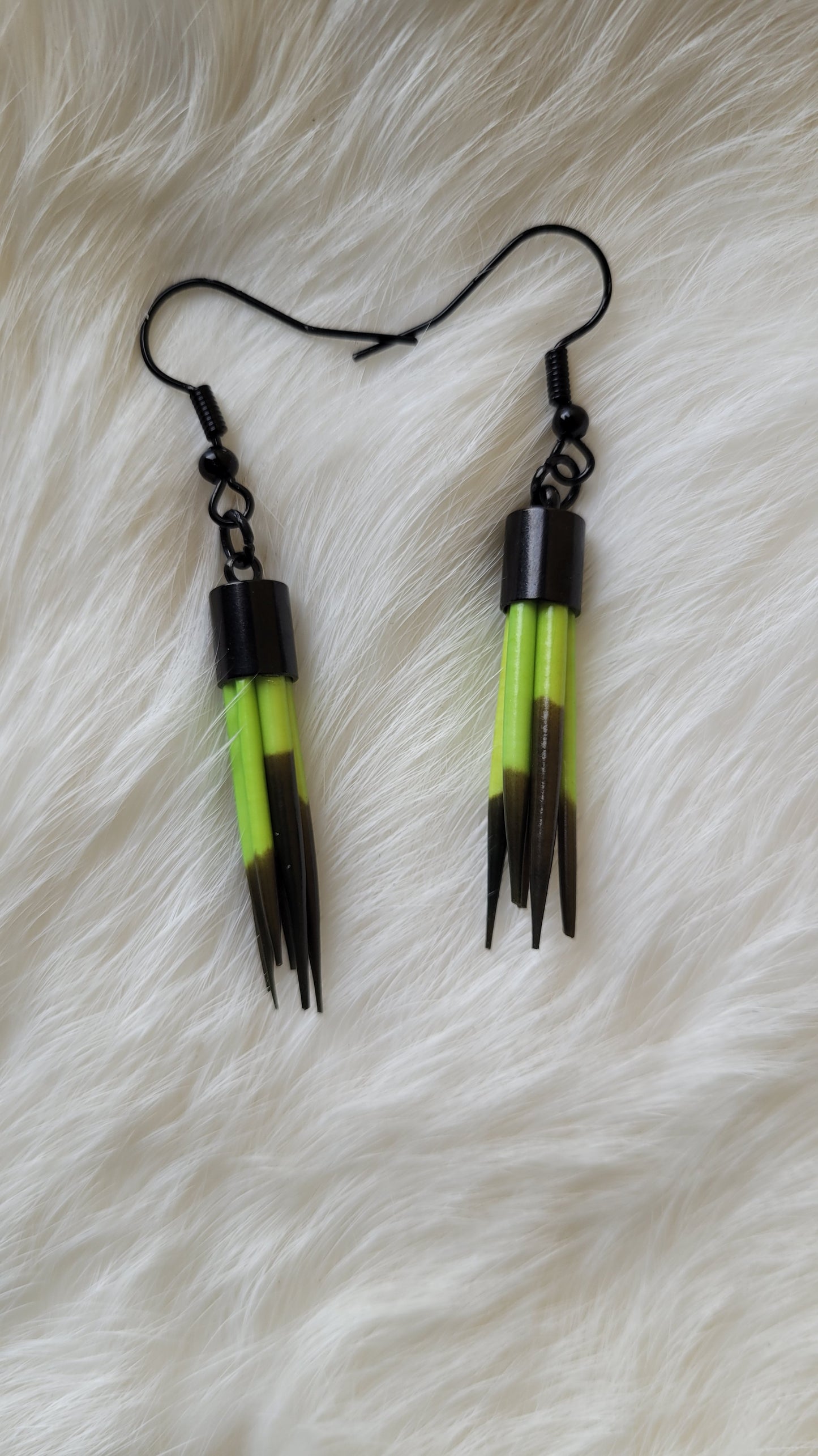 Dyed Porcupine Quill Earrings