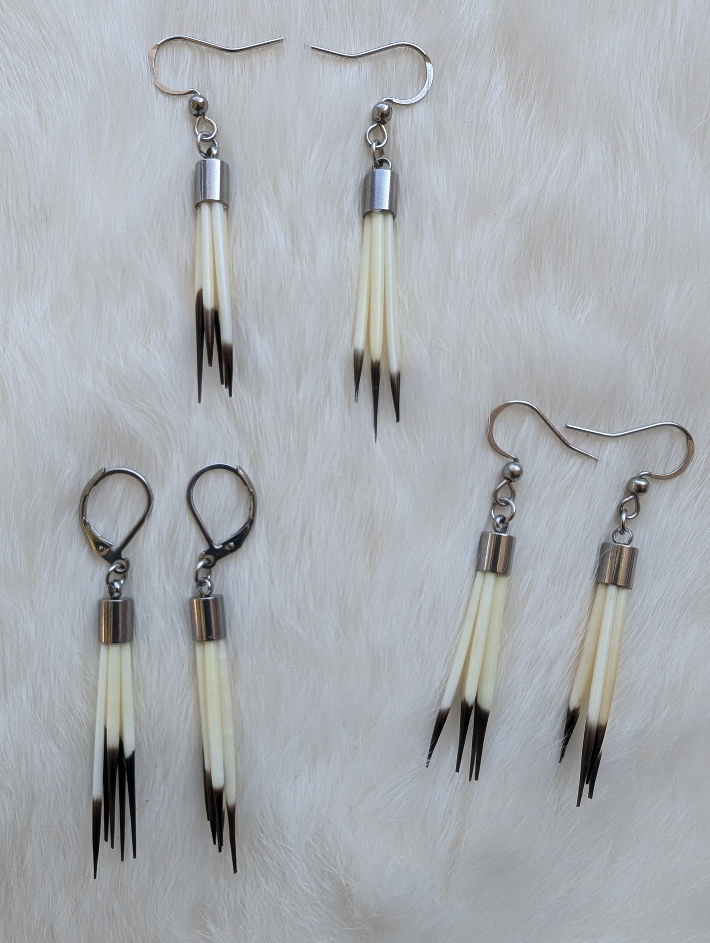 Natural Porcupine Quill Earrings