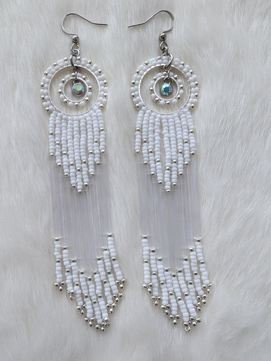 White Satin & Silver