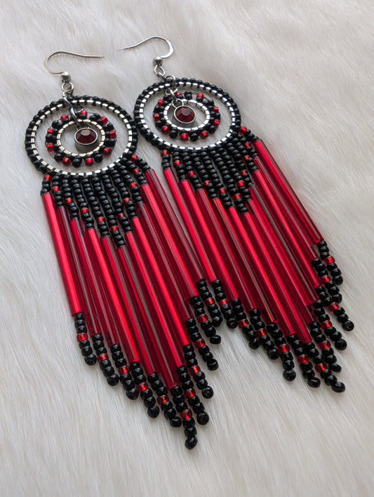 Black & Ruby Fringe