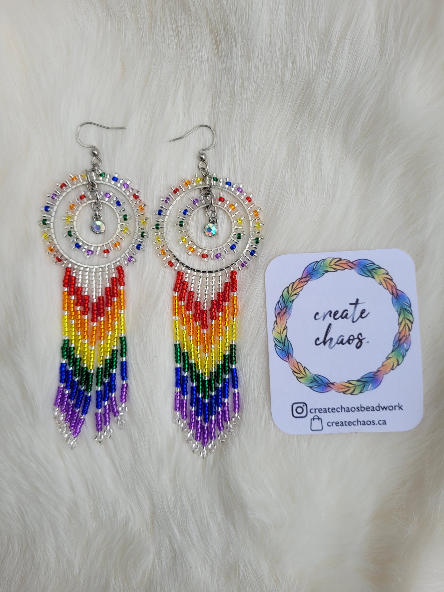 Rainbow Crystal Multi Hoops 🌈