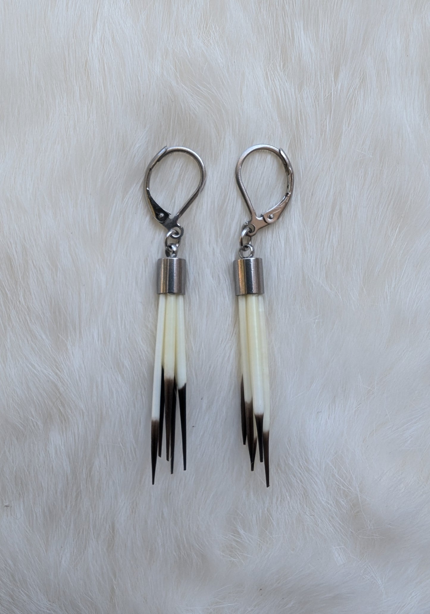 Natural Porcupine Quill Earrings