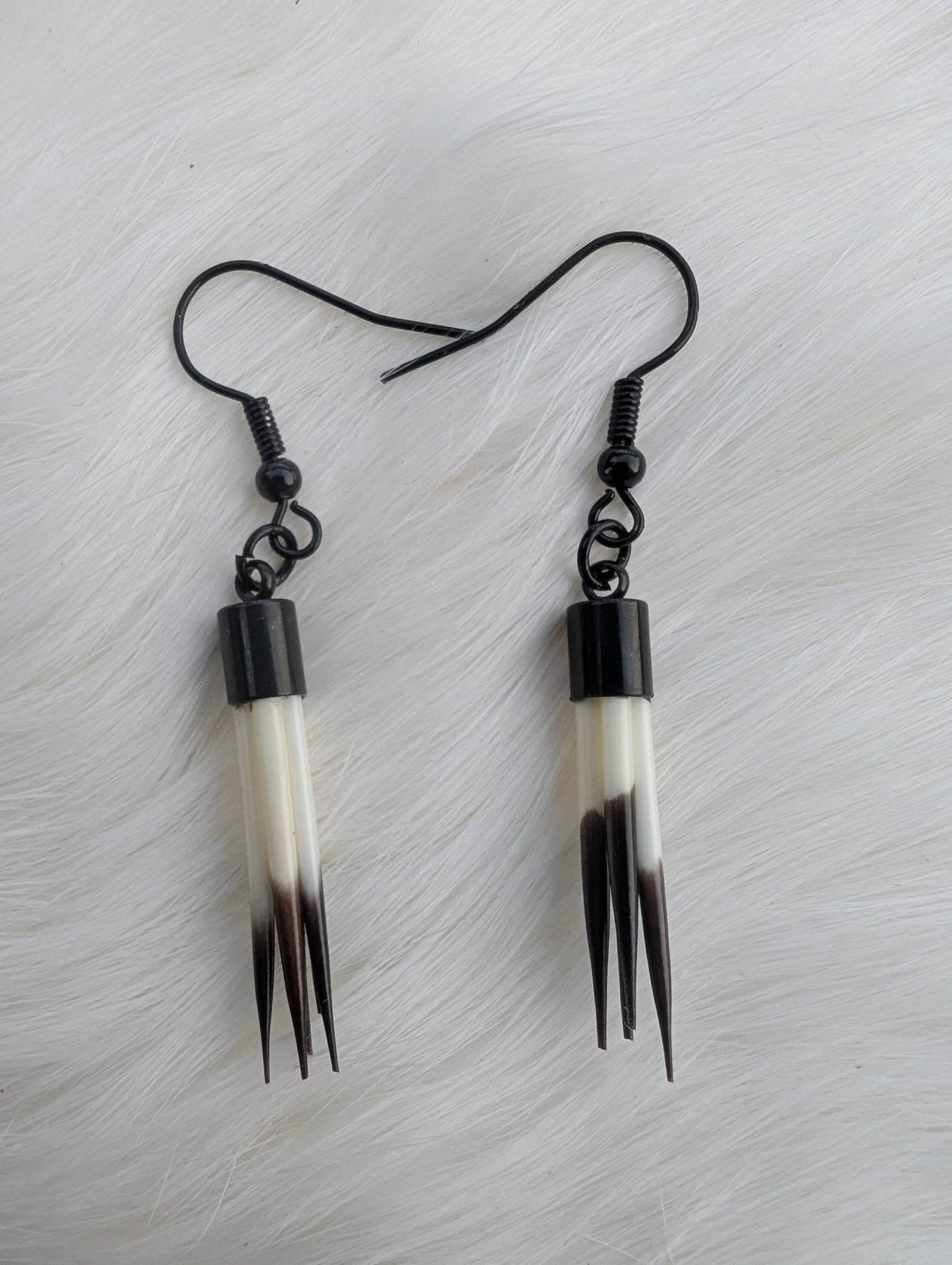 Porcupine Quill Earrings (Black)