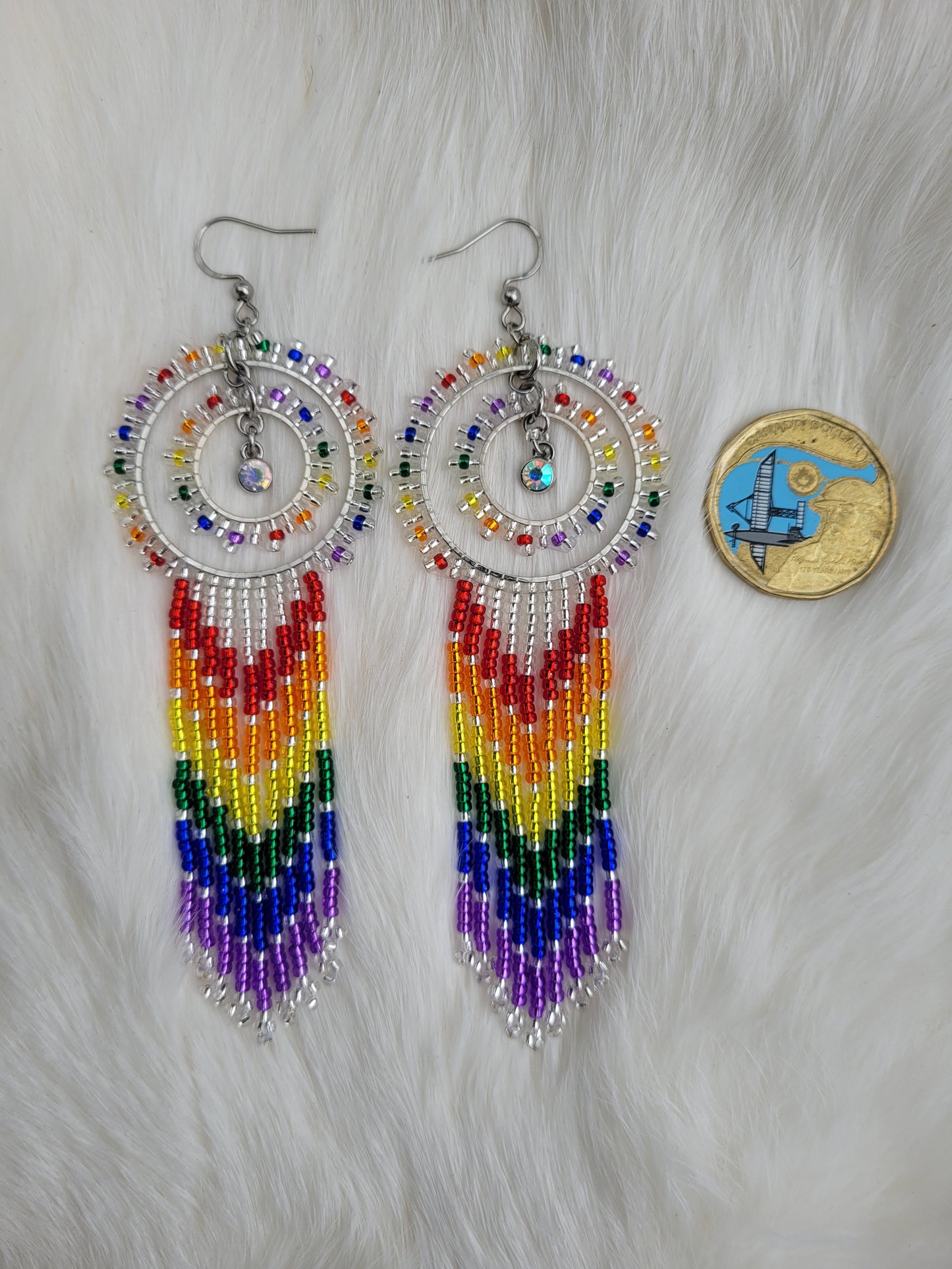 Rainbow Crystal Multi Hoops 🌈